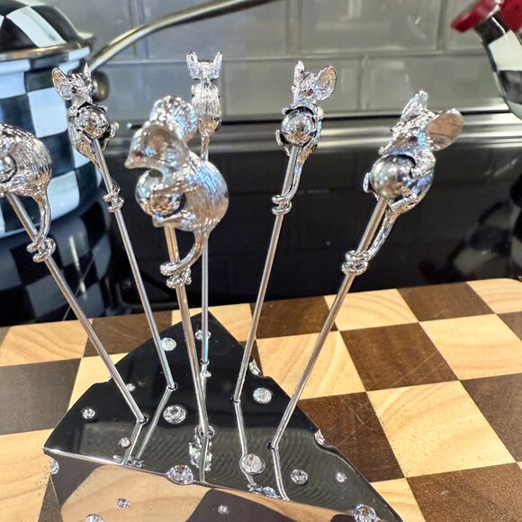 Mouse and Cheese Cocktail Picks with Cheese Holder Stainless - Picture 9 of 16